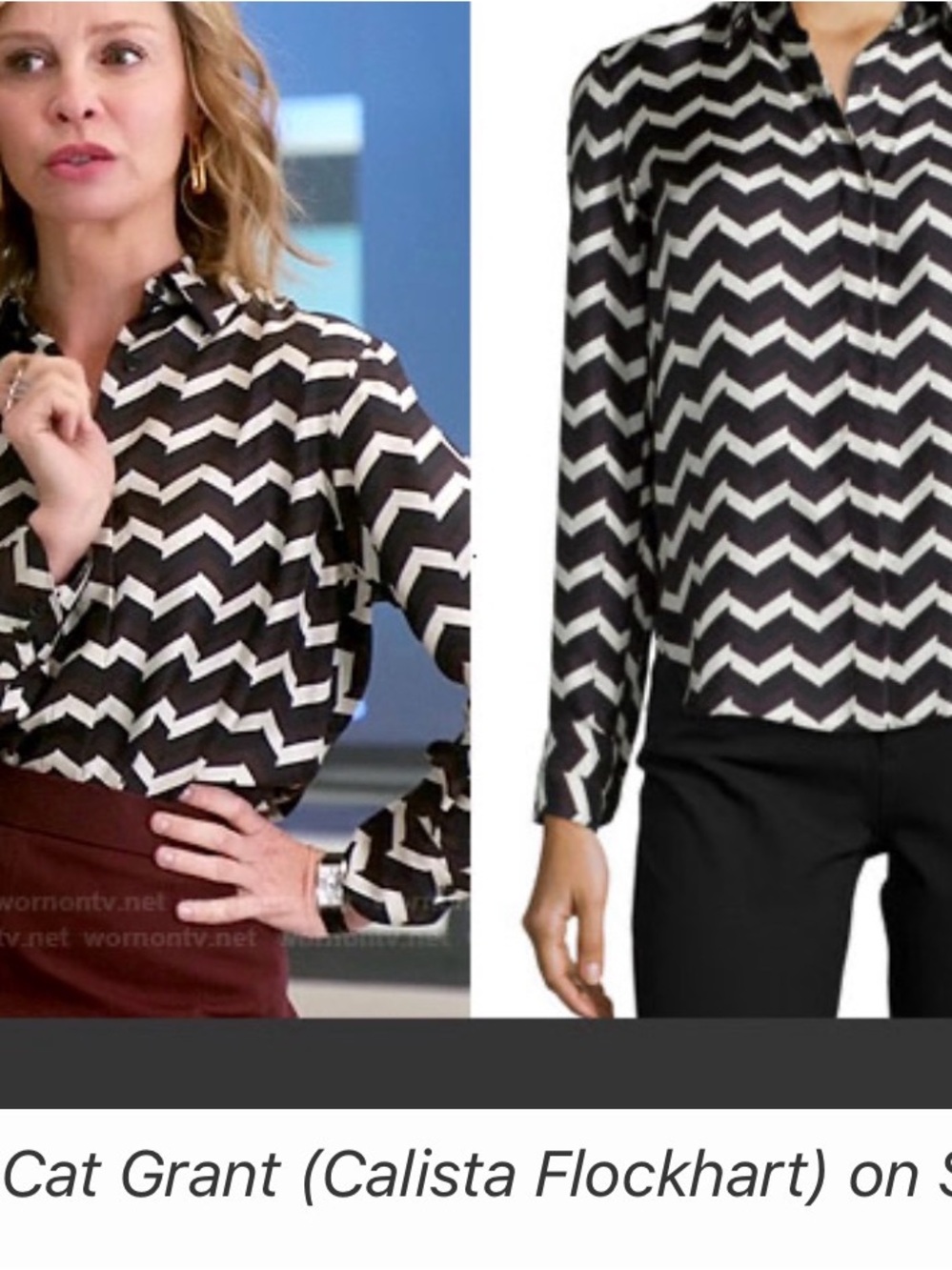 Silk Faye Chevron Print Shirt by Rag & Bone